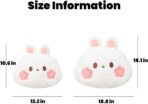 3Pcs Cartoon Car Seat Cushion Lumbar Support Pillow and Neck Pillow, Cute Car Seat Pillow Headrest Pillow Back Support for Driving Fatigue Relief,for Office Chair Truck SUV (Rabbit Sets) - Image 7