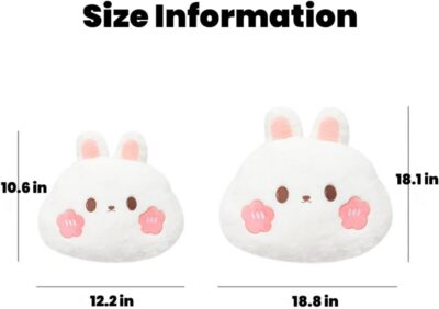 3Pcs Cartoon Car Seat Cushion Lumbar Support Pillow and Neck Pillow, Cute Car Seat Pillow Headrest Pillow Back Support for Driving Fatigue Relief,for Office Chair Truck SUV (Rabbit Sets) - Image 7
