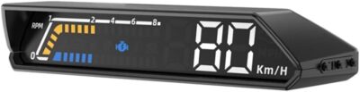 Car Head Up Display HUD with Dual Screen Linkage and Floating Projection, OBD2 Interface Speedometer Tachometer Temperature Gauge Compatible with Most 12V Vehicles After 2004, Black - Image 8