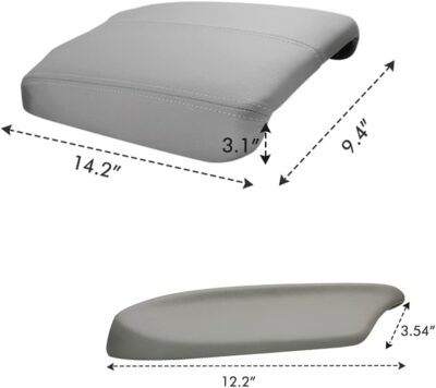 A ABIGAIL Compatible with 2008 2009 2010 2011 2012 Accord Sedan Center Console Armrest Cover & Front Door Panels Armrest (Gray) - Image 7