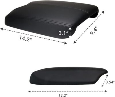 A ABIGAIL Compatible with 2008 2009 2010 2011 2012 Honda Accord Sedan Center Console Armrest Cover & Front Door Panels Armrest (Black) - Image 7