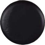 Spare Tire Cover, Black Wheel Cover Waterproof PVC Leather Dust-Proof Universal Fit for Jeep, Trailer, RV, SUV, Camper and Vehicle (15 Inch)