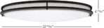 Maxxima 32" Oval Black LED Ceiling Mount Light Fixture, 5500 Lumens, 3 CCT Color Selectable 3000K/4000K/5000K, Dimmable Flush Mount Indoor Light, Perfect for Kitchen or Bedroom Lighting - Image 8