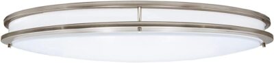 Maxxima 32" Oval Satin Nickel LED Ceiling Mount Light Fixture, 5500 Lumens, 3 CCT Color Selectable 3000K/4000K/5000K, Dimmable Flush Mount Indoor Light, Perfect for Kitchen or Bedroom Lighting - Image 7