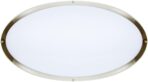Maxxima 32" Oval Satin Nickel LED Ceiling Mount Light Fixture, 5500 Lumens, 3 CCT Color Selectable 3000K/4000K/5000K, Dimmable Flush Mount Indoor Light, Perfect for Kitchen or Bedroom Lighting - Image 3