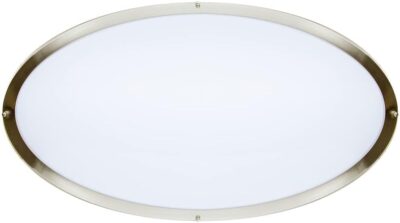Maxxima 32" Oval Satin Nickel LED Ceiling Mount Light Fixture, 5500 Lumens, 3 CCT Color Selectable 3000K/4000K/5000K, Dimmable Flush Mount Indoor Light, Perfect for Kitchen or Bedroom Lighting - Image 3