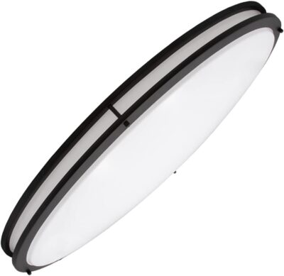 Maxxima 32" Oval Black LED Ceiling Mount Light Fixture, 5500 Lumens, 3 CCT Color Selectable 3000K/4000K/5000K, Dimmable Flush Mount Indoor Light, Perfect for Kitchen or Bedroom Lighting - Image 7