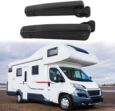 Van Arm Rest, Pair Car Adjustable Seat Armrest Shock PU Sponge Black Universal for Automobiles Trucks - Image 7