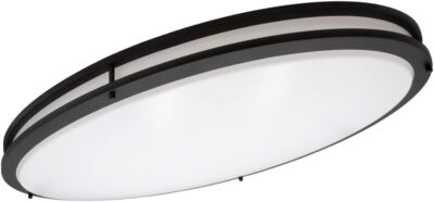 Maxxima 32" Oval Black LED Ceiling Mount Light Fixture, 5500 Lumens, 3 CCT Color Selectable 3000K/4000K/5000K, Dimmable Flush Mount Indoor Light, Perfect for Kitchen or Bedroom Lighting - Image 6
