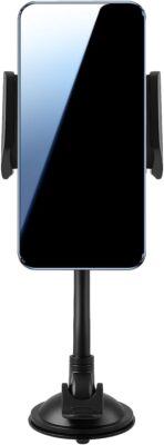 Car Phone Holder Mount, Gooseneck Long Arm Cell Phone Holder, Windshield Window, Dashboard Anti-Shake Handsfree Stand with Strong Suction Cup, Fit for Most Cellphone(Black)