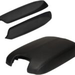 A ABIGAIL Compatible with 2008 2009 2010 2011 2012 Honda Accord Sedan Center Console Armrest Cover & Front Door Panels Armrest (Black)
