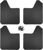 4PCS Universal Car Mud Flaps Vehicles Mudguard Splash Guards Front and Rear Set Auto Accessories Compatibility with Pickup SUV Van (Black)