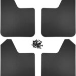 4PCS Universal Car Mud Flaps Vehicles Mudguard Splash Guards Front and Rear Set Auto Accessories Compatibility with Pickup SUV Van (Black)