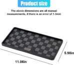 Car Dashboard Non-Slip Mat, PVC Grid Multifunctional Auto Storage Tray, Universal Vehicle Organizer Sticky Gripping Pad for Smartphone, GPS, Keys, Sunglasses, Number Plate (Black Grey) - Image 2