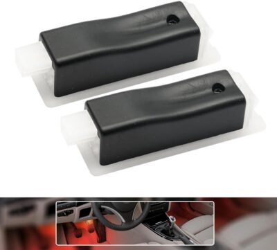 2PCS Led Courtesy Footwell Ambient Lights for B'MW 1 3 5 6 7 Series X1 X3 X5 X6 Z4 E82 E88 E90 E91 E92 F12 F13 E84 E83 F25 6500K White Red Blue Interior Atmosphere Lamp Under Dashboard Floor Light - Image 4
