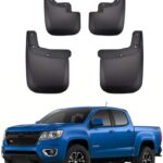 Tecoom Mud Flaps for Chevy Colorado/GMC Canyon Without Flares 2015-2022 Mud Guards Splash Guards Front and Rear Black Set of 4