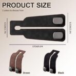 Car Seat Headrest Hooks for Purses and Bags, 2026 New Car Purse Hook Seat Back Hanger Storage Organizer, Leather Purse Hook for Car (Gray 2pcs) - Image 5