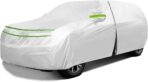 Full Surround All Weather Car Cover Universal Fit for SUVs Body Length 178" to 189", Waterproof Snow Proof UV Proof Scratch Proof Bird Proof Excrement with Zipper Cotton -Silvery