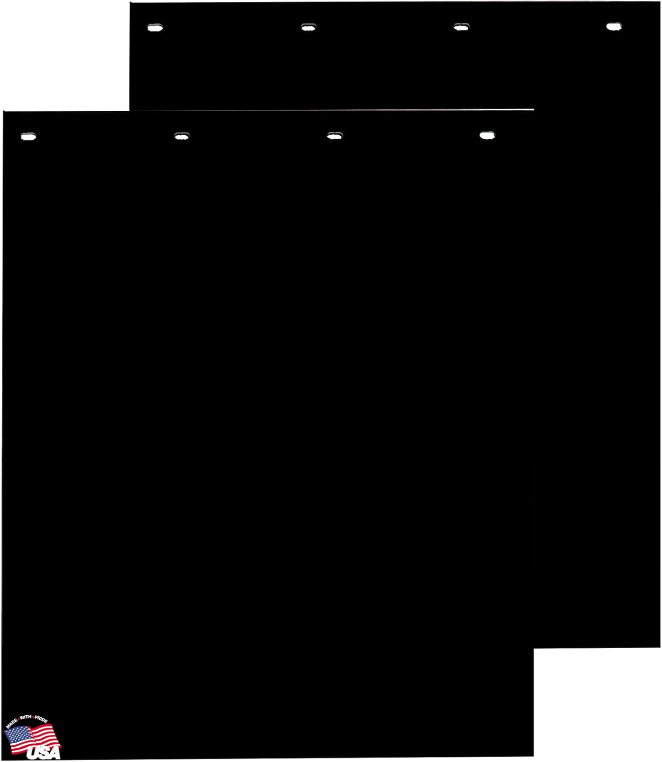 5128g0nI1SL._AC_SL1500_.jpg Buyers Products RC30PPB Black Polymer Mud Flaps, 24x30 Inch, Super Durable, Cold Weather Resistant, Impact Resistant Splash Guards for Trucks, Semi Trucks & Trailers, Mud Flaps are NOT Rubber, 2 Pack - Image 1