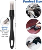 Car Interior Duster Detail Brush Cleaning Kit, Soft Microfiber Towels Dashboard Air Vent Crevice Dusting Detail Cleaner Interior Accessories Tools for Car Decoration Auto Truck SUV RV - Image 4
