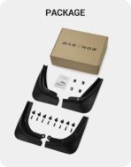 BASENOR 2017-2023 Tesla Model 3 Mud Flaps Splash Guards Fenders (Proprietary Design) No Drilling No Tape Mudflaps All Weather Protector Mudguards for Model 3 Exterior Accessories (Set of 4) - Image 9