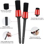 9pcs Detailing Brush Set,Interior Cleaning Brush,Steel Wire & Tire Brush Automotive Cleaning Brush Kit,for Cleaning Engine, Body Exterior Surface, Carpet, Truck, SUV, RV, Motorcycle - Image 2