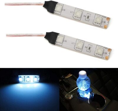 iJDMTOY 3-SMD LED Cup Holder, Glove Box, Ashtray Accent Lighting Strip Lights, Xenon White - Image 6