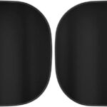 BDK 2PC Metallic Black Car Window Sun Shade Auto Shade for Windshield Visor, Block UV Reflect Heat to Keep Your Car SUV Truck, 31.75" x 28.75"