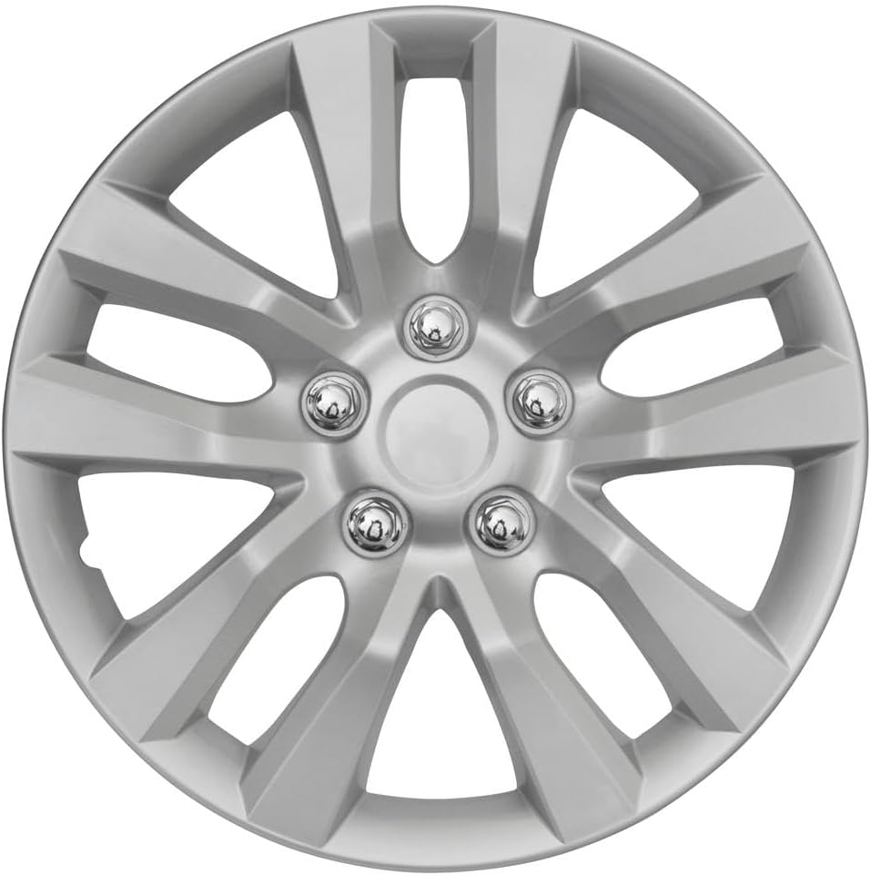 519Qddtb6kL._AC_SL1000_.jpg BDK Hubcaps Wheel Covers for Nissan Altima 16 Inch Hubcaps Set of 4, Snap-on Direct OEM Replacement for Nissan Altima Hubcaps 16 Inch Wheel Covers Impact-Resistant High Durability (Full Set of 4) - Image 1