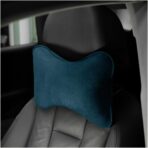 Car Headrest Pillow, Soft Comfortable Breathable Memory Foam Ergonomic Design Automotive Neck Pillow Cushion with Adjustable Strap for Neck Pain Pressure Relief, Universal Fit（Blue）