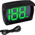 Car HUD GPS Digital Speedometer, Automotive MPH LED Large Font Head Up Display with USB Cable Plug & Play, Universal Vehicle Speed Meter for Golf Cart, Truck, SUV, Motorcycle(MP/H)