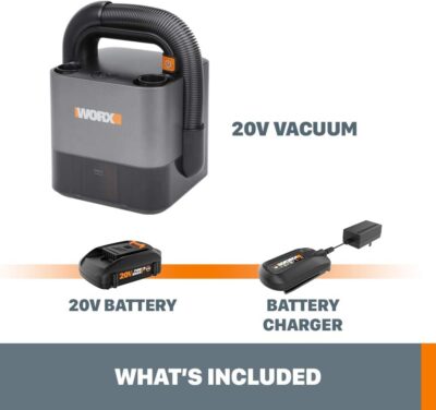 WORX WX030L 20V Power Share Cordless Cube Vac Compact Vacuum, Black - Image 7