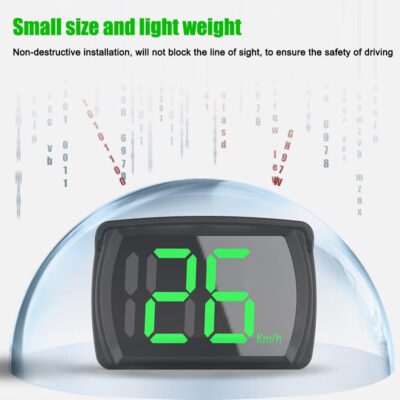 Shkalacar Car HUD Headup Display KM/H MPH GPS Digital Speedometer with LED Large Font Display + Car Charge Adapter for Car Truck SUV Motorcycle - Image 4