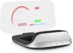 AZIJYV Heads Up Display for Cars C3, Obd2 Gauge Display with Speed, Water Temperature, Fuel Consumption, Overspeed Alarm, Specular Projection Car Speedometer Display Suitable for All Cars