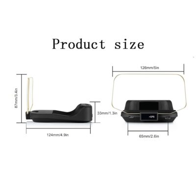 OBD2 Gauge Display, Universal Digital HUD Projector with Real-Time Speedometer RPM Water Temp Monitoring Plug and Play for Car Truck SUV Driver Safety Easy Read for Commuting Road Trips - Image 2