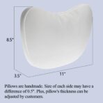 TANOLA TESBEAUTY Nappa Leather Headrest Pillow 2 Packs for Tesla Neck Pillow Uniquely Designed for Tesla Model Y/3/S/X Tesla Car Neck Support Cushion for People Under 5'7" White - Image 5