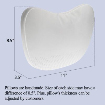 TANOLA TESBEAUTY Nappa Leather Headrest Pillow 2 Packs for Tesla Neck Pillow Uniquely Designed for Tesla Model Y/3/S/X Tesla Car Neck Support Cushion for People Under 5'7" White - Image 5