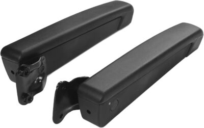 Adjustable Car Armrest for Automobiles Trucks, Pair Car Adjustable Seat Armrest Shock PU Sponge Black Universal for Automobiles Trucks - Image 9