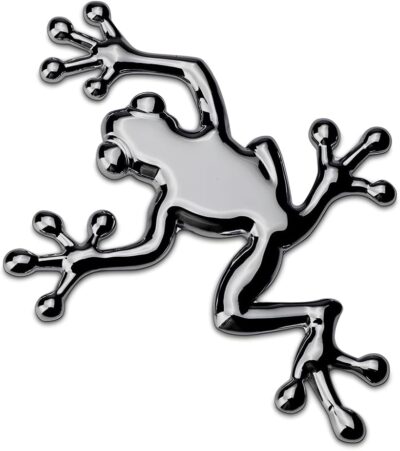 3D Metal Chrome Frog Car Emblem, Highly Distinctive car Decals, Car Decal Sticker Side Rear Trunk Decoration Accessories, Unisex Frog Auto Parts - Image 7