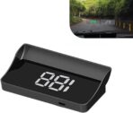 Pack-1 Car Heads Up Display, Universal High Definition Windshield Speedometer Projector, Car HUD Digital Speedometer, for Most Cars, Trucks, SUVs (White #2)