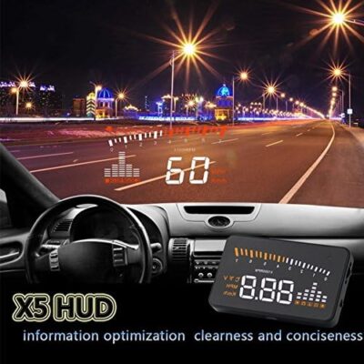 POCREATION Head Up Display, 3" OBDII HUD Speedometer with Alarm, Windshield Projector for Speed, RPM, Water Temperature, Plug and Play - Image 7