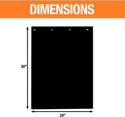 Buyers Products RC30PPB Black Polymer Mud Flaps, 24x30 Inch, Super Durable, Cold Weather Resistant, Impact Resistant Splash Guards for Trucks, Semi Trucks & Trailers, Mud Flaps are NOT Rubber, 2 Pack - Image 4