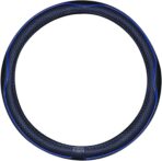 Mayco Bell Small Size Steering Wheel Cover Anti-Slip,Safety,Soft,Breathable,Durable,Full Surround,Comfortable Grip Microfiber Leather (14-14.25 inch,Black Dark Blue) - Image 3