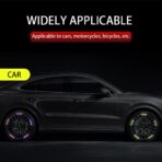 20Pcs Car Wheel Hub Reflective Sticker,Reflective PVC Wheel Eyebrow Stickers, Night Safety Warning, Anti-Scratch, Waterproof, Outdoor Use - Image 5