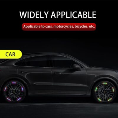 20Pcs Car Wheel Hub Reflective Sticker,Reflective PVC Wheel Eyebrow Stickers, Night Safety Warning, Anti-Scratch, Waterproof, Outdoor Use - Image 5