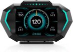 obd2 gauge display, head up display for car, Digital Speedometer, Tachometer, Water Temperature Gauge, Multi-Data Smart Gauge, Trip Computer Fuel Pressure Tester for All cars