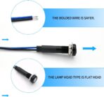 2Pcs 8MM 12V-24V LED Indicator Light with 180 Changeable Symbols, IP67 Waterproof, Pre-Wired Customizable Pilot Dash Directional Warning Lights for Car Truck Boat Marine RV Off-Road(Blue) - Image 7