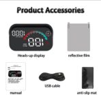 Car Heads up Display for Audi S3 S4 S6 S8 V8 Long RS 3 Fox 5000 Sedan, Digital HUD Speedometer with Real-Time Speed Display, USB Cable Plug and Play, Windshield Projector - Image 7