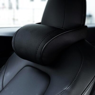 Car Headrest Neck Pillow Support Memory Foam Ergonomic Design Accessory for Driving Seat Fatigue Relief Compatible with Model S X 3 Y & Cybertruck - 1 Piece - Image 4