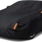 NEVERLAND Car Cover Waterproof All Weather for Automobiles, Outdoor Sedan Full Cover Heavy Duty Protection Snow Anti-UV Windproof for BMW/Mercedes-Benz/Audi/Honda/Toyota (Size:208''L x 78''W x 59''H)